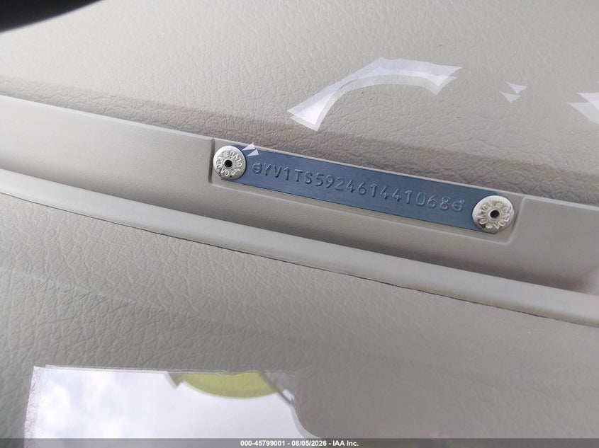 2006 Volvo S80 VIN YV1TS592461441068 IAAI salvage auction — NORMAL WEAR, Clear-Dealer Only (North Carolina), sold $425 on 2026-08-10 (photo 9)