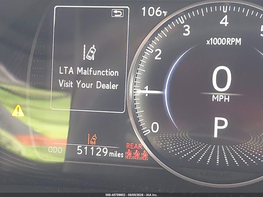 2019 Lexus ES VIN 58ABZ1B13KU026294 IAAI salvage auction — FRONT END, Salvage Title, sold $15,100 on 2026-08-23 (photo 7)