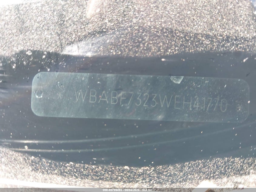 1998 BMW 3 series VIN WBABF7323WEH41770 IAAI salvage auction — NORMAL WEAR, Salvage (California), sold $600 on 2026-08-12 (photo 9)