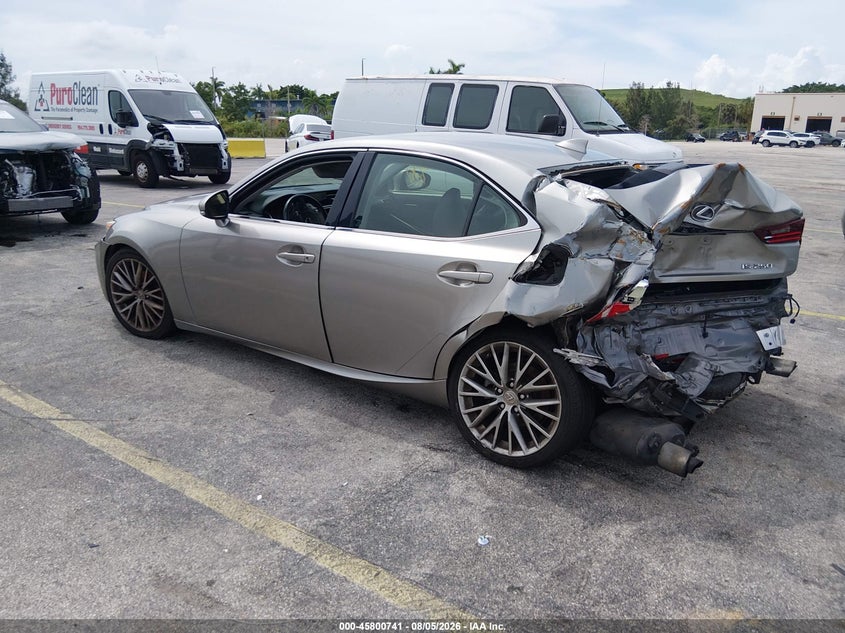 2015 Lexus Is VIN JTHBF1D22F5047470 IAAI salvage auction — REAR END, Wait Title, sold $1,200 on 2026-09-24 (photo 3)