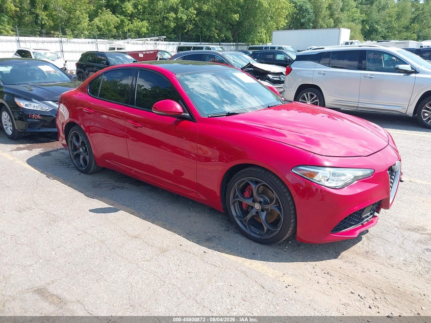 2018 Alfa romeo Giulia VIN ZARFAEEN1J7582486 IAAI salvage auction — FRONT END, Clear (Michigan), sold $6,650 on 2026-08-31 (photo 1)