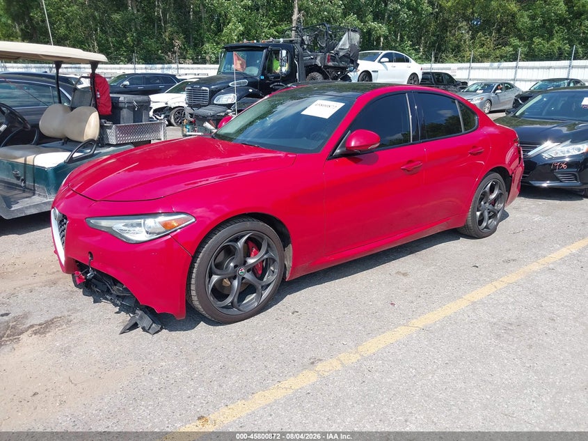 2018 Alfa romeo Giulia VIN ZARFAEEN1J7582486 IAAI salvage auction — FRONT END, Clear (Michigan), sold $6,650 on 2026-08-31 (photo 2)