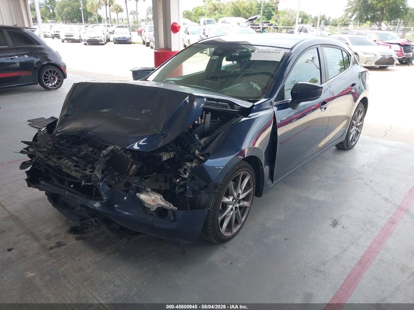 2018 Mazda 3 VIN 3MZBN1L38JM250443 IAAI salvage auction — FRONT END, Wait Title, sold $650 on 2026-08-30 (photo 2)