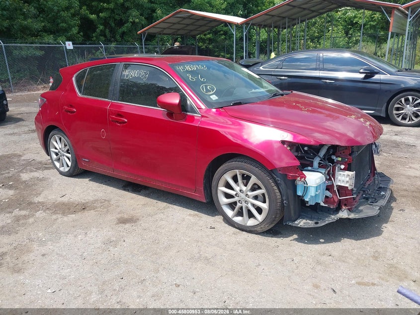 2012 Lexus Ct VIN JTHKD5BH1C2060423 IAAI salvage auction — FRONT END, Wait Title, sold $3,250 on 2026-09-03 (photo 1)