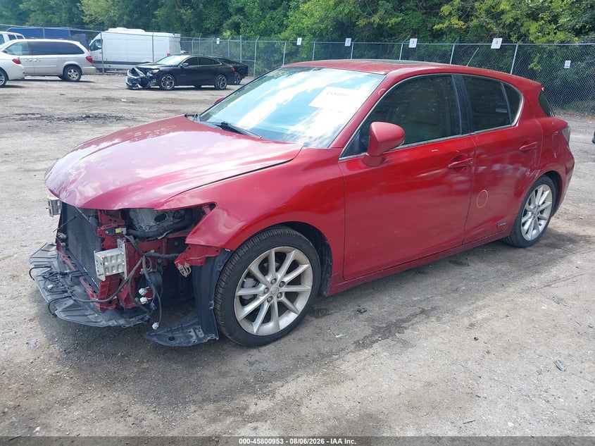 2012 Lexus Ct VIN JTHKD5BH1C2060423 IAAI salvage auction — FRONT END, Wait Title, sold $3,250 on 2026-09-03 (photo 2)