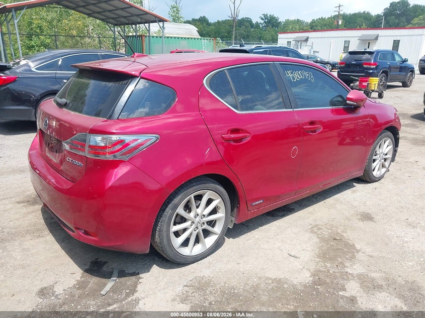 2012 Lexus Ct VIN JTHKD5BH1C2060423 IAAI salvage auction — FRONT END, Wait Title, sold $3,250 on 2026-09-03 (photo 4)