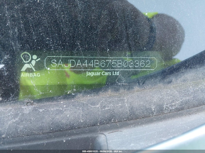2007 Jaguar Xk VIN SAJDA44B675B03362 IAAI salvage auction — NORMAL WEAR, Clear (North Carolina), sold $7,125 on 2026-08-19 (photo 9)