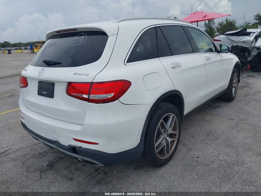 2016 Mercedes-benz Glc VIN WDC0G4KB4GF062763 IAAI salvage auction — FRONT & REAR, Clear (Florida), sold $4,500 on 2026-08-13 (photo 4)