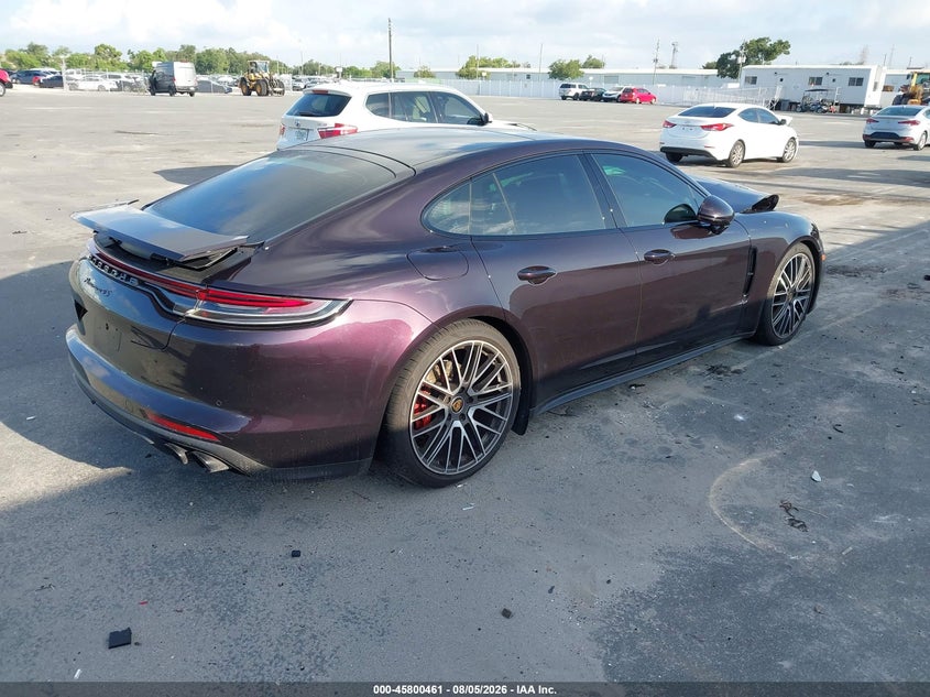 2022 Porsche Panamera VIN WP0AB2A78NL130443 IAAI salvage auction — FRONT END, Salvage Title, sold $24,950 on 2026-09-14 (photo 4)