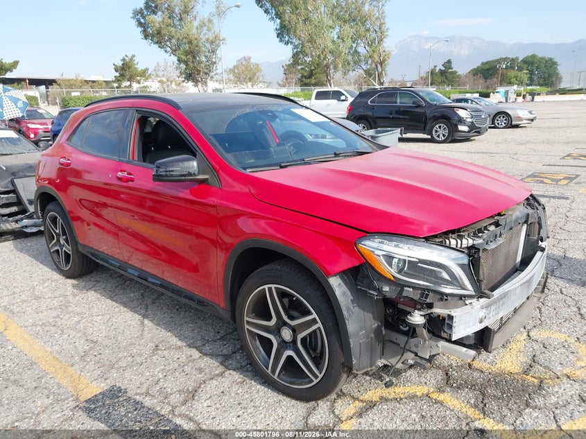 2017 Mercedes-benz Gla-klasse VIN WDCTG4GBXHJ342207 IAAI salvage auction — FRONT & REAR, Salvage (California), sold $3,800 on 2026-08-15 (photo 1)
