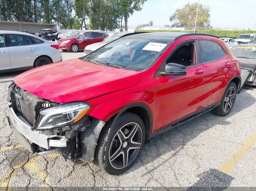 2017 Mercedes-benz Gla-klasse VIN WDCTG4GBXHJ342207 IAAI salvage auction — FRONT & REAR, Salvage (California), sold $3,800 on 2026-08-15 (photo 2)