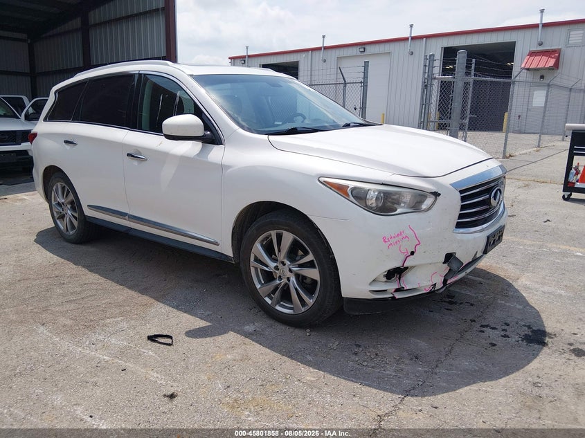 2013 Infiniti Jx VIN 5N1AL0MM0DC339432 IAAI salvage auction — RIGHT FRONT, Salvage (Missouri), sold $1,000 on 2026-10-10 (photo 1)