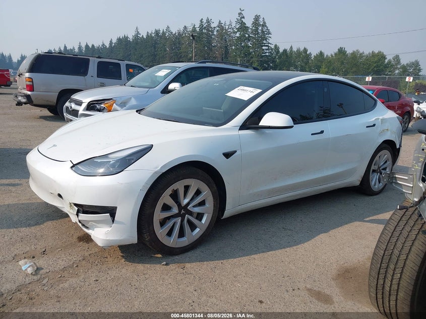2023 Tesla Model 3 VIN 5YJ3E1EA1PF608854 IAAI salvage auction — LEFT SIDE, Wait Title, sold $7,100 on 2026-08-22 (photo 9)