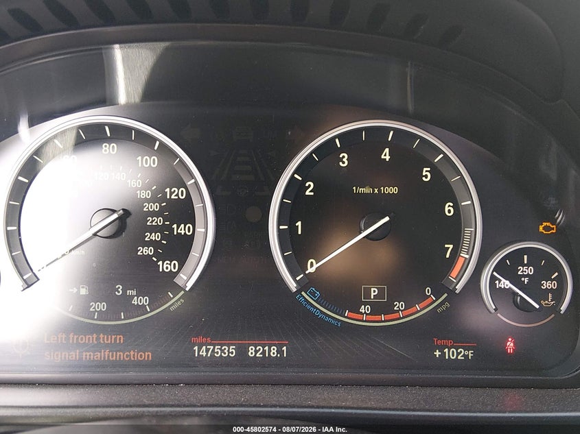 2015 BMW 5er VIN WBA5A5C51FD517183 IAAI salvage auction — FRONT END, Salvage (Nevada), sold $925 on 2026-08-21 (photo 7)