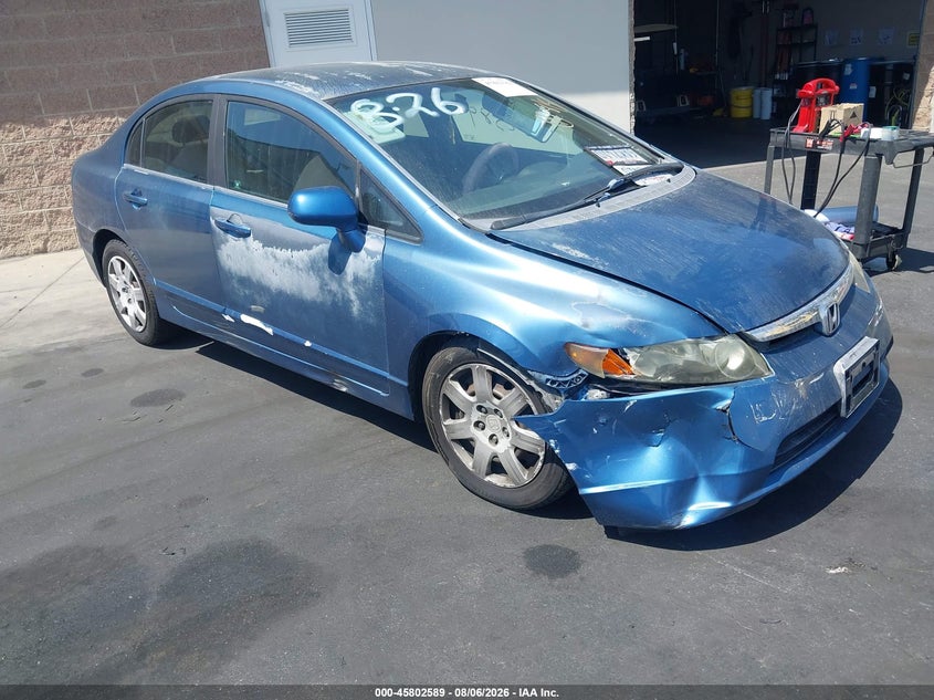 2007 Honda Civic VIN 2HGFA16527H512432 IAAI salvage auction — RIGHT FRONT, Salvage Certificate (California), sold $825 on 2026-09-04 (photo 1)