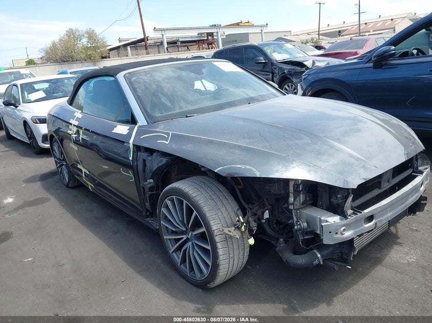 2018 Audi A5 VIN WAUYNGF52JN005671 IAAI salvage auction — RIGHT FRONT, Salvage Title, sold $4,000 on 2026-08-21 (photo 1)