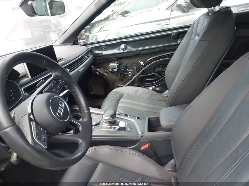 2018 Audi A5 VIN WAUYNGF52JN005671 IAAI salvage auction — RIGHT FRONT, Salvage Title, sold $4,000 on 2026-08-21 (photo 5)