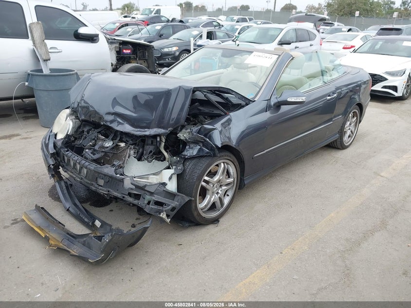 2008 Mercedes-benz Clk-class VIN WDBTK72F18T091211 IAAI salvage auction — FRONT END, Salvage (California), sold $550 on 2026-08-19 (photo 2)