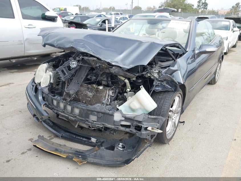 2008 Mercedes-benz Clk-class VIN WDBTK72F18T091211 IAAI salvage auction — FRONT END, Salvage (California), sold $550 on 2026-08-19 (photo 6)