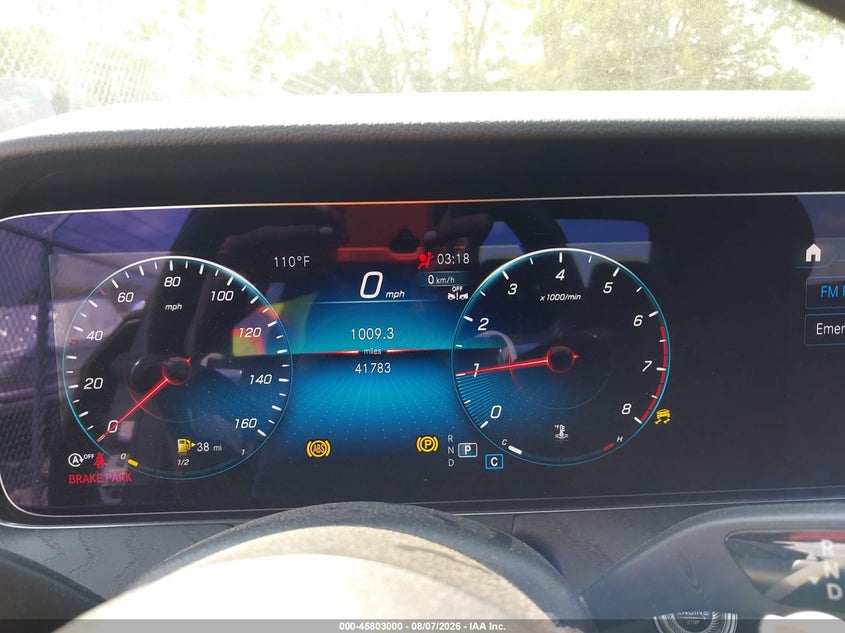 2022 Mercedes-Benz E-Class VIN W1KZF8DB1NB091703 IAAI salvage auction — Front End, Clear (Tennessee), sold $20,500 on 2026-09-12 (photo 7)