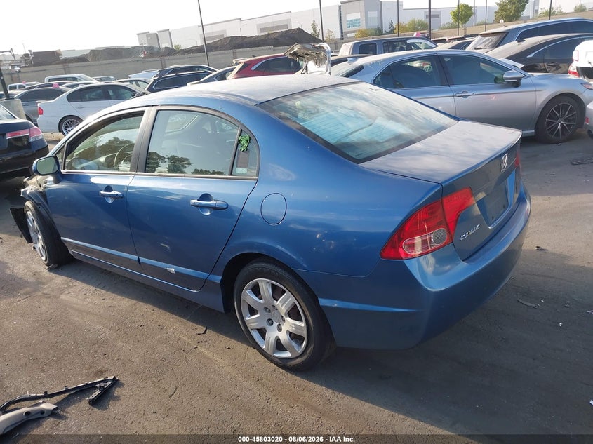 2007 Honda Civic VIN 1HGFA16587L003822 IAAI salvage auction — LEFT FRONT, Salvage Certificate (California), sold $850 on 2026-08-20 (photo 3)