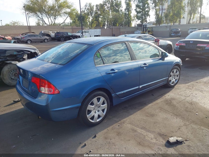 2007 Honda Civic VIN 1HGFA16587L003822 IAAI salvage auction — LEFT FRONT, Salvage Certificate (California), sold $850 on 2026-08-20 (photo 4)