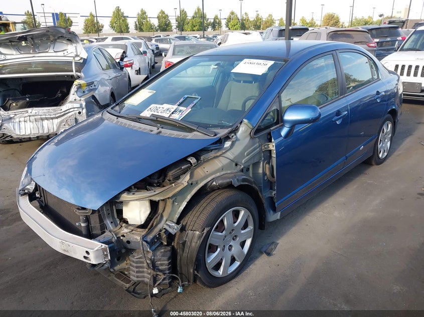 2007 Honda Civic VIN 1HGFA16587L003822 IAAI salvage auction — LEFT FRONT, Salvage Certificate (California), sold $850 on 2026-08-20 (photo 6)