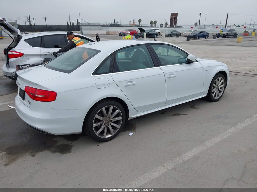 2014 Audi A4 VIN WAUBFAFLXEN034307 IAAI salvage auction — NORMAL WEAR, Clear - Dealer Only (California), sold $925 on 2026-08-15 (photo 4)