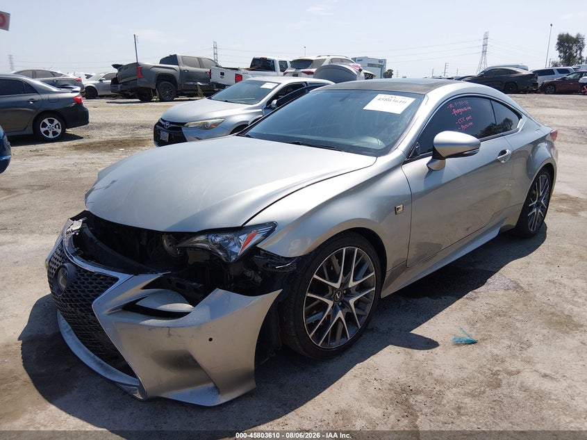 2015 Lexus Rc VIN JTHHE5BC5F5001129 IAAI salvage auction — FRONT END, Salvage (California), sold $7,500 on 2026-08-20 (photo 2)
