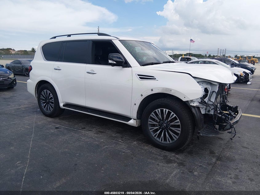 2024 Nissan Armada VIN JN8AY2BA0R9416335 IAAI salvage auction — FRONT END, Salvage Title, sold $16,900 on 2026-09-05 (photo 1)