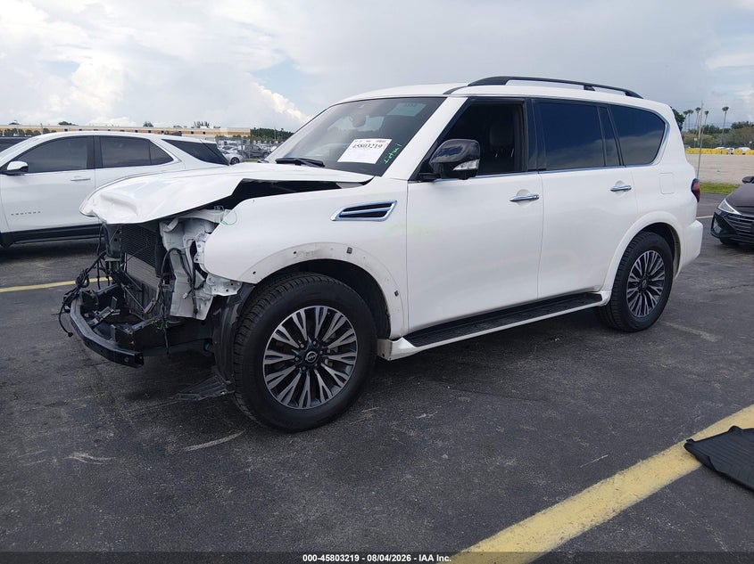 2024 Nissan Armada VIN JN8AY2BA0R9416335 IAAI salvage auction — FRONT END, Salvage Title, sold $16,900 on 2026-09-05 (photo 2)