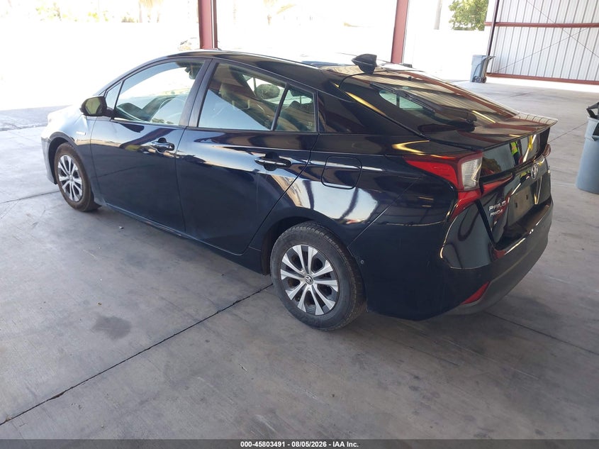 2021 Toyota Prius VIN JTDL9MFU6M3026708 IAAI salvage auction — FRONT END, Salvage Title, sold $7,000 on 2026-08-20 (photo 3)