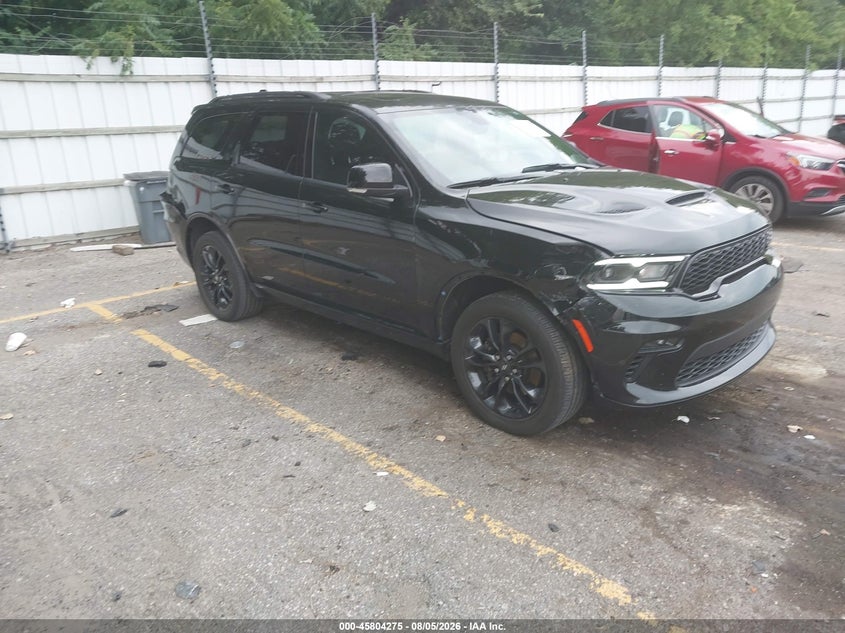 2021 Dodge Durango VIN 1C4RDJDG2MC805155 IAAI salvage auction — RIGHT FRONT, Salvage Title, sold $14,000 on 2026-08-31 (photo 1)