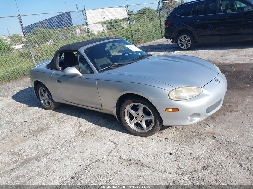 2002 Mazda Mx-5 miata VIN JM1NB353520232343 IAAI salvage auction — NORMAL WEAR, Clear (Florida), sold $400 on 2026-08-24 (photo 1)