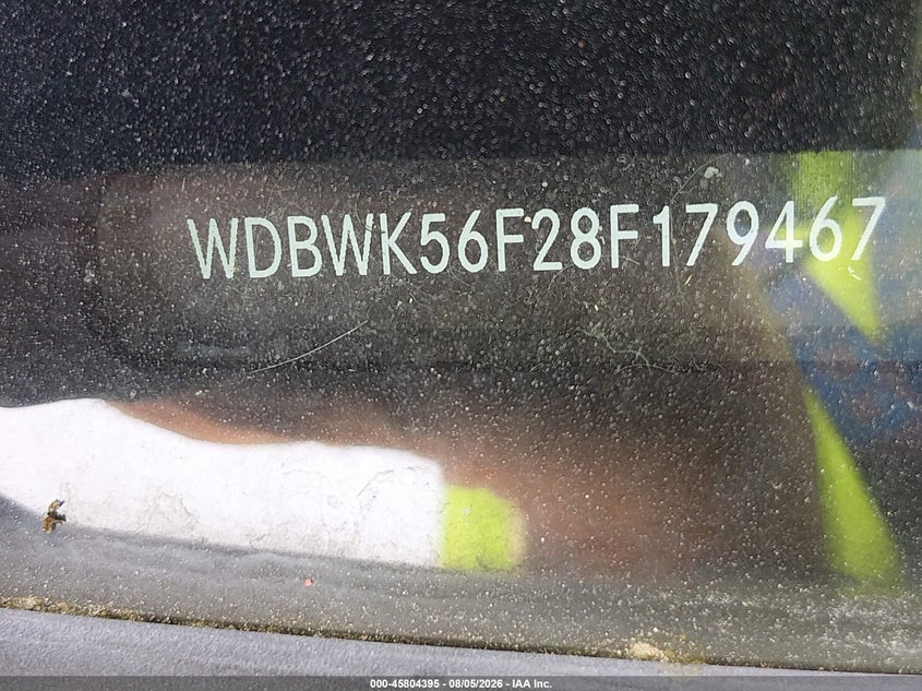 2008 Mercedes-benz Slk-class VIN WDBWK56F28F179467 IAAI salvage auction — NORMAL WEAR, Original (Texas), sold $1,250 on 2026-08-17 (photo 9)