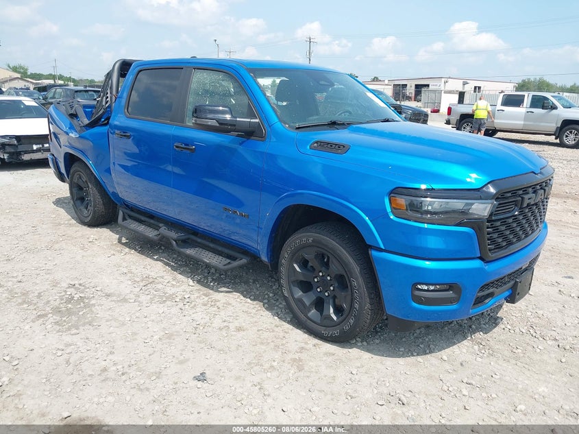 2026 Ram 1500 VIN 1C6SRFFP1TN171795 IAAI salvage auction — STORM DAMAGE, Salvage Title, sold $21,450 on 2026-09-03 (photo 1)