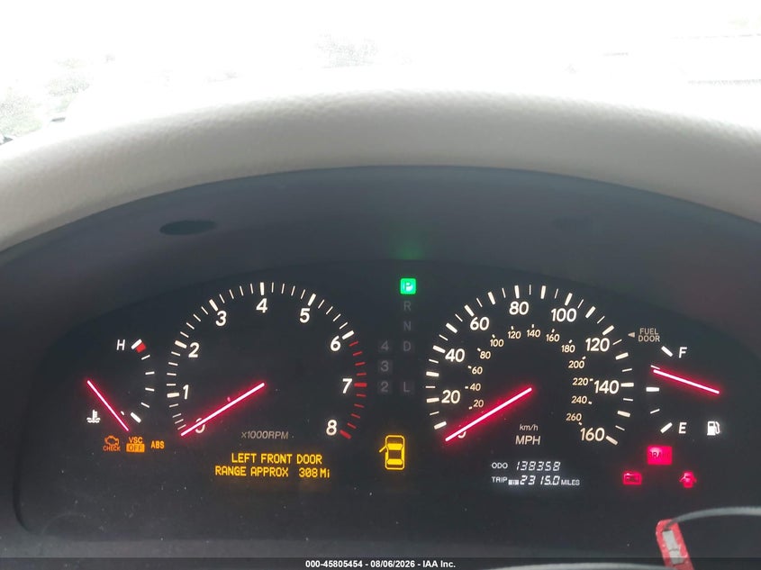 2003 Lexus Ls 430 VIN JTHBN30F230107120 IAAI salvage auction — FRONT END, Salvage (Pennsylvania), sold $375 on 2026-08-27 (photo 7)