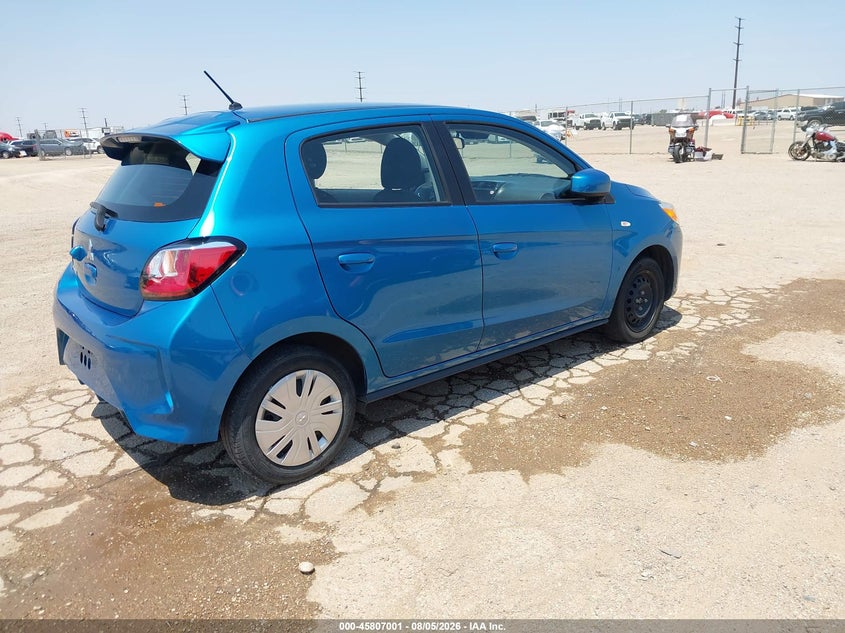 2024 Mitsubishi Mirage VIN ML32AUHJ4RH020991 IAAI salvage auction — LEFT SIDE, Salvage Title, sold $7,000 on 2026-08-18 (photo 4)