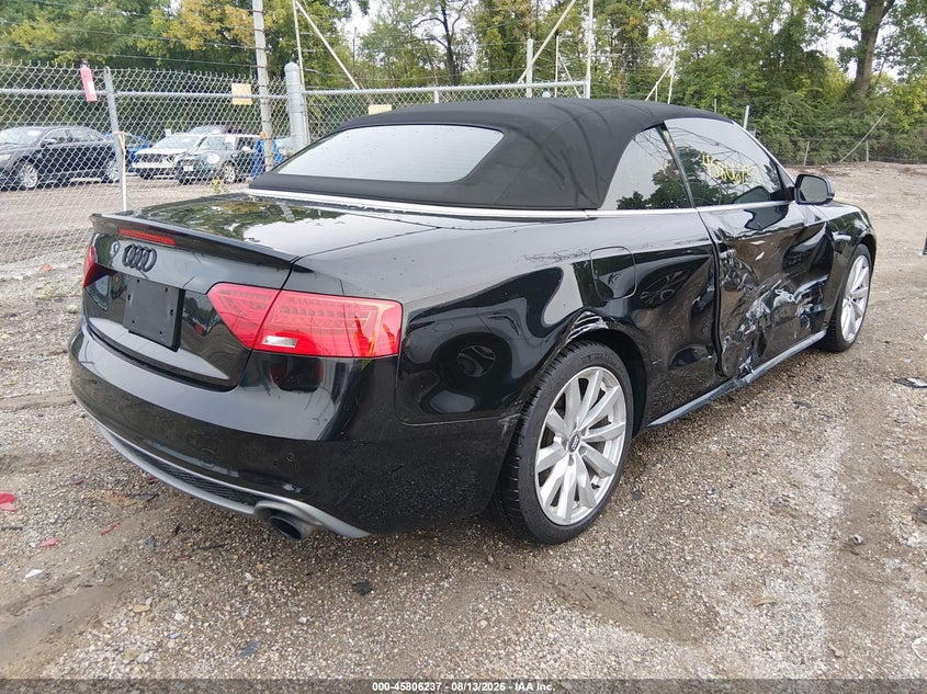 2015 Audi A5 VIN WAUMFAFH5FN006954 IAAI salvage auction — SIDE, Clear (Indiana), sold $2,900 on 2026-09-11 (photo 4)