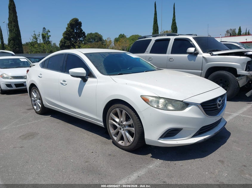 2017 Mazda 6 VIN JM1GL1V56H1146828 IAAI salvage auction — REAR END, Salvage (California), sold $1,550 on 2026-08-22 (photo 1)
