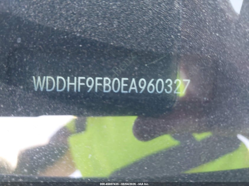2014 Mercedes-benz E-klasse VIN WDDHF9FB0EA960327 IAAI salvage auction — REAR END, Salvage (California), sold $3,625 on 2026-08-17 (photo 9)