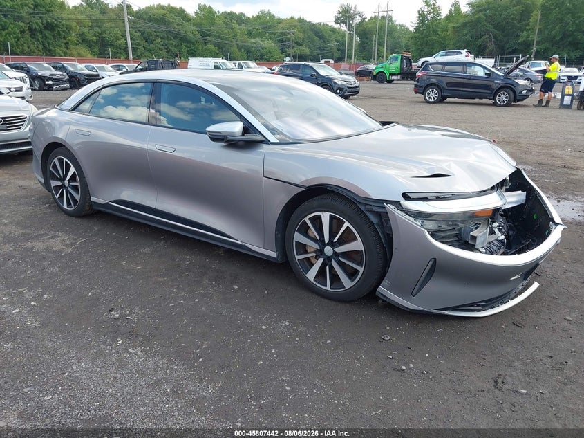 2022 Lucid Air VIN 50EA1GBA8NA005427 IAAI salvage auction — FRONT END, Salvage Title, sold $9,700 on 2026-08-28 (photo 1)