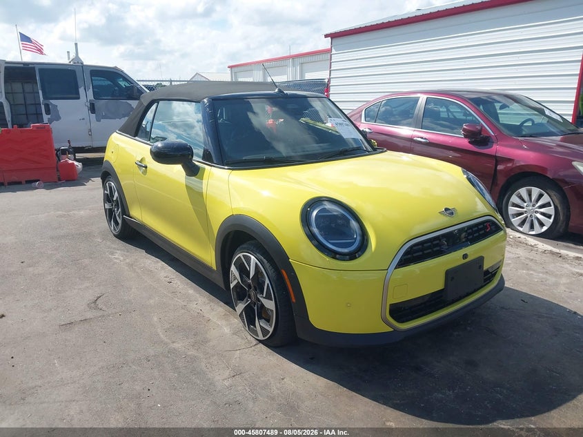 2026 Mini Convertible VIN WMW23GX03T2Y78087 IAAI salvage auction — LEFT SIDE, Salvage Title, sold $10,700 on 2026-09-09 (photo 1)