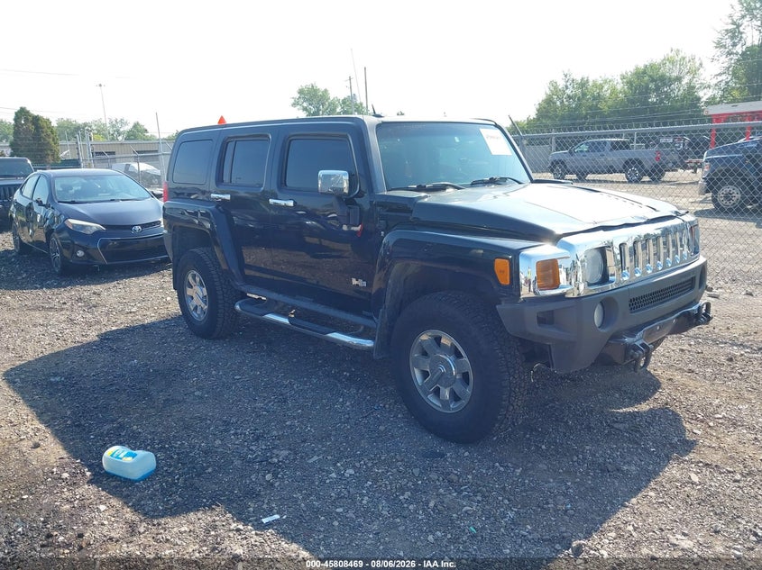 2007 Hummer H3 VIN 5GTDN13E378253978 IAAI salvage auction — FRONT END, Clear (Indiana), sold $1,050 on 2026-09-04 (photo 1)