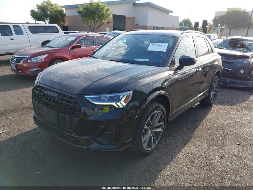 2021 Audi Q3 VIN WA1EECF37M1106420 IAAI salvage auction — REAR END, Wait Title, sold $10,550 on 2026-08-28 (photo 2)