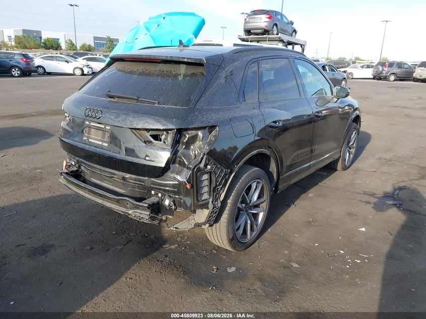 2021 Audi Q3 VIN WA1EECF37M1106420 IAAI salvage auction — REAR END, Wait Title, sold $10,550 on 2026-08-28 (photo 4)