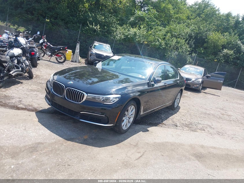2019 BMW 7er VIN WBA7E4C56KGV28373 IAAI salvage auction — FRONT END, Salvage Title, sold $1,050 on 2026-08-21 (photo 2)
