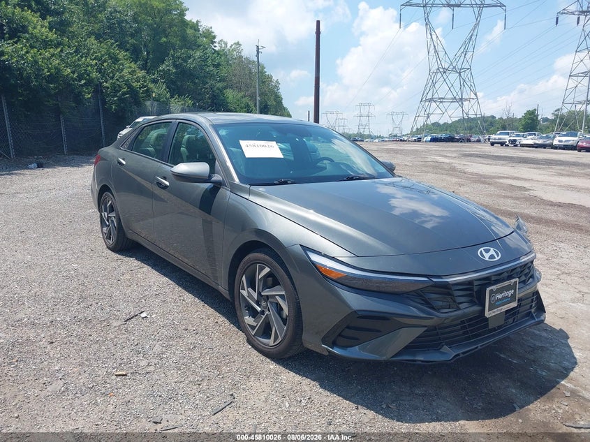 2025 Hyundai Elantra VIN KMHLN4DJ0SU130845 IAAI salvage auction — FRONT END, Salvage Title, sold $8,350 on 2026-08-21 (photo 1)
