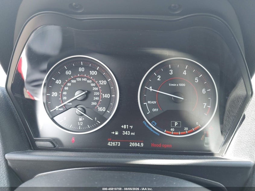 2017 BMW 2er VIN WBA2F9C36HV984168 IAAI salvage auction — FRONT END, Salvage Title, sold $4,500 on 2026-08-17 (photo 7)