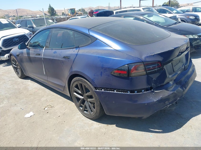 2022 Tesla Model s VIN 5YJSA1E65NF483325 IAAI salvage auction — REAR END, Salvage Title, sold $30,800 on 2026-09-03 (photo 3)